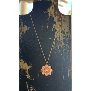 Anthropologie Curved Sun Pendant Necklace